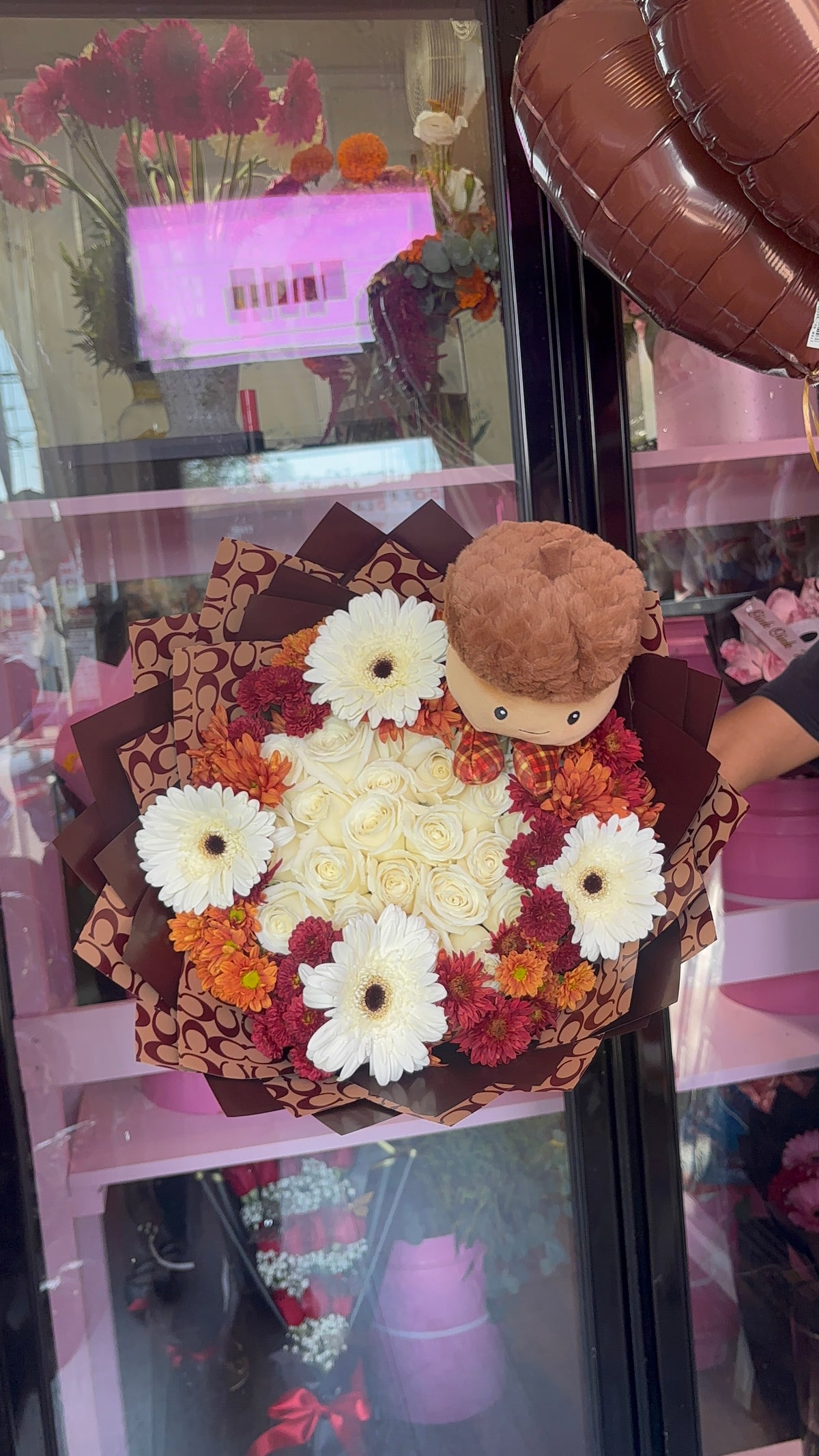 Fall bouquet with Custom Balloon๐ ๐