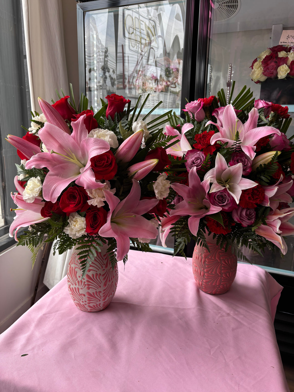 Purple Roses + Lilies
