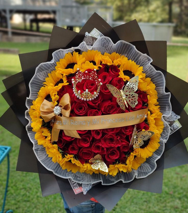 50 Rose Sunflower Rim 🌹🌻